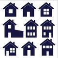 House icons Royalty Free Stock Photo